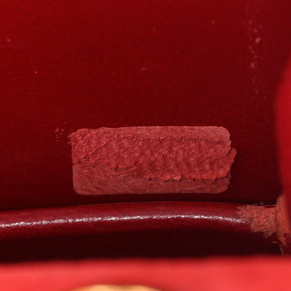 Suede Quilted Mini Square Flap Red