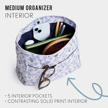 Printed Canvas Purse Organizer